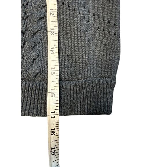 Lululemon Be Present Pullover Heathered Black Size Small Open Knit Sweater - Picture 8 of 10